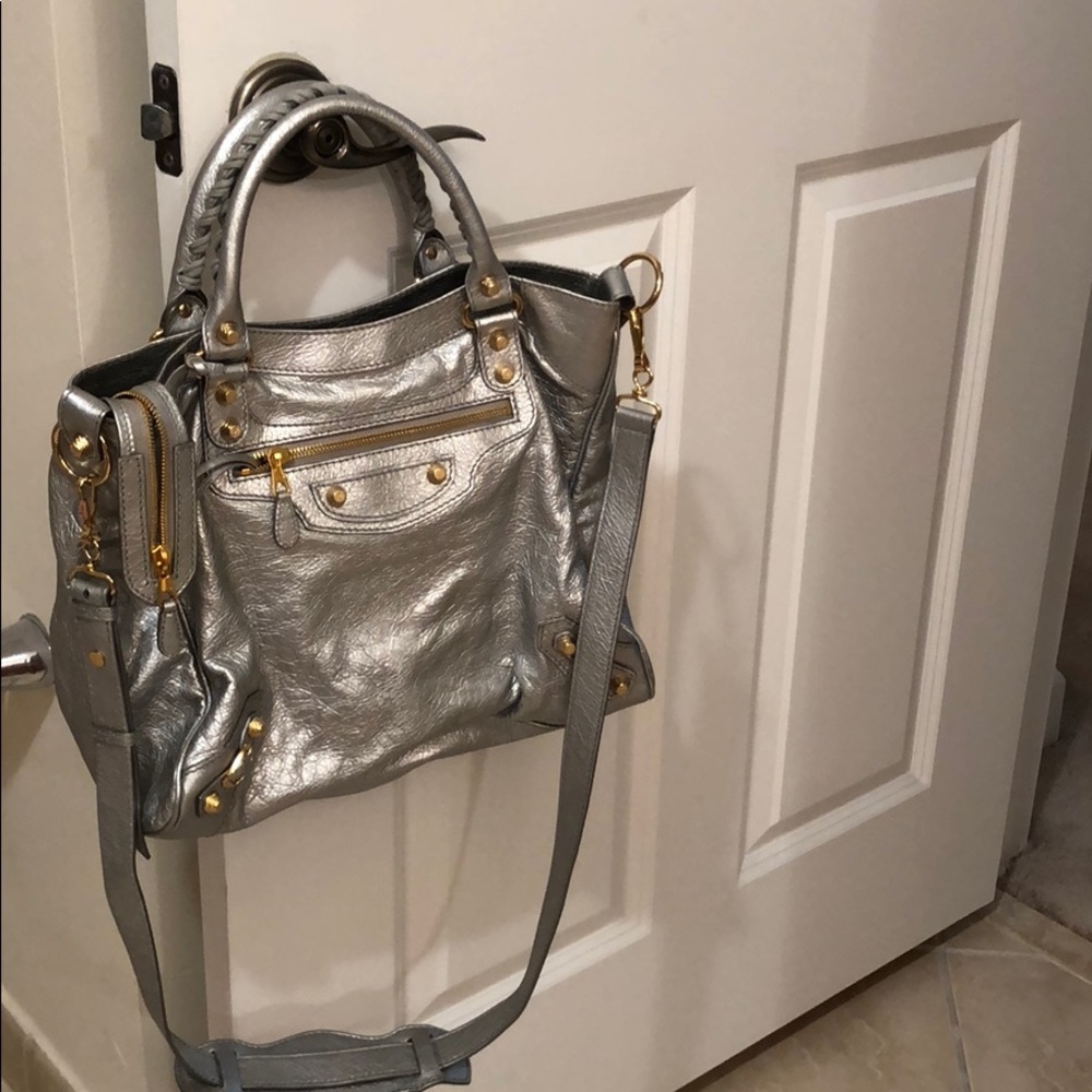 Balenciaga Metallic Edge Classic Velo AJ Handbag